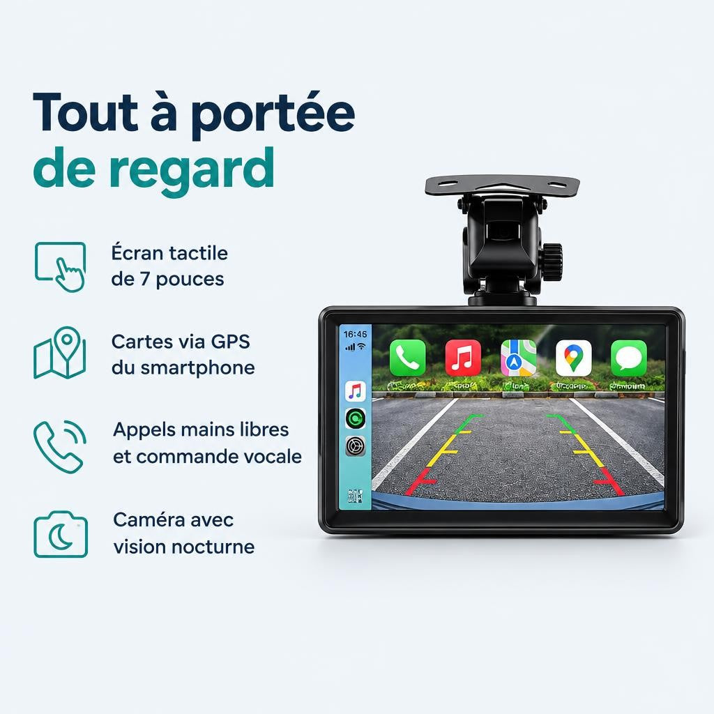 Écran auto 7 pouces avec caméra de recul